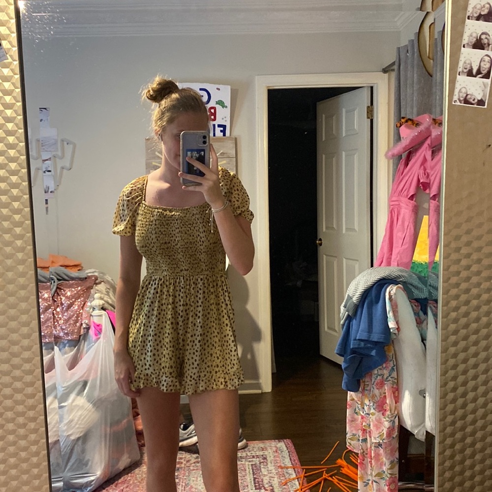BLUE BLUSH (los angeles) Cheeta Romper US Small